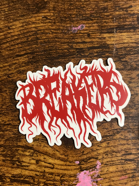 *Clear Red Death Metal Sticker